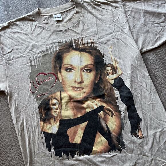 Vintage 1998 Celine Dion Lets Talk About Love World Tour T Shirt Mens XL Rap T - Picture 3 of 11